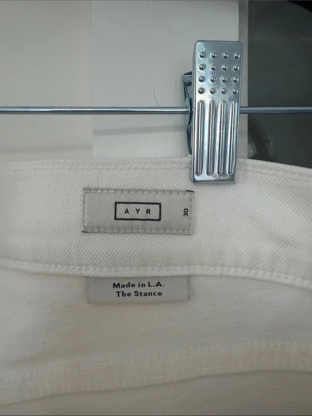AYR Straight Leg Jeans in White